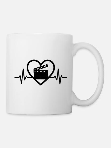 Cinema Heart Clapper - Mug - white