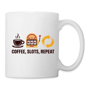 Kaffee-Slots wiederholen Casino-Glücksspiele - Tasse - Weiß - Rechts