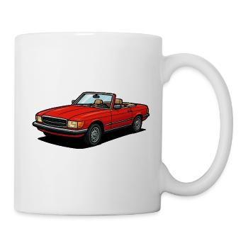 Rotes Cabrio Offenes Dach - Tasse - Weiß - Rechts