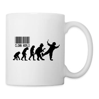 Parodie auf Clown World Evolution - Tasse - Weiß - Rechts