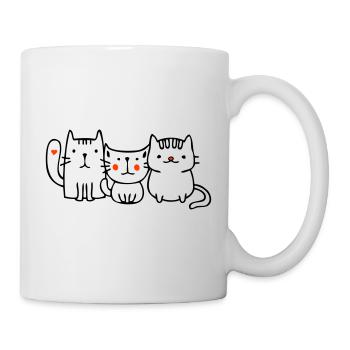 three little cats - Mug - white - Right