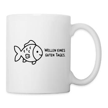 Fisch Wortspiel | Wellen eines guten Tages - Tasse - Weiß - Rechts
