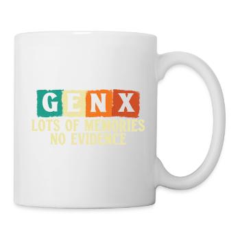 Gen X Souvenirs Pas de preuves Drôle Vintage Humour - Mug blanc - blanc - Droite
