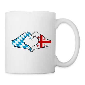 Bavière, Géorgie, Drapeau, Coeur - Mug blanc - blanc - Droite