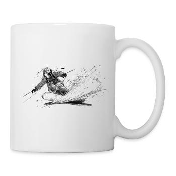Snowboard - Tasse - Weiß - Rechts