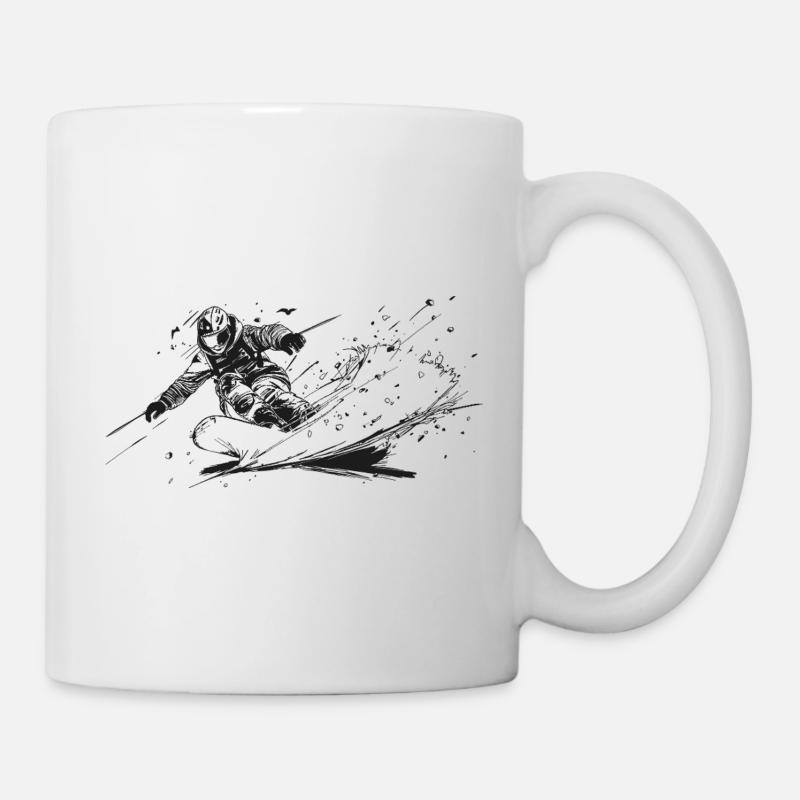Snowboard - Tasse - Weiß