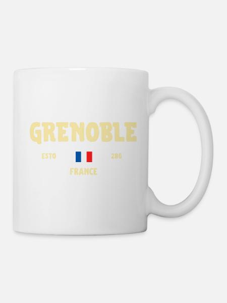 Grenoble France Vintage T-shirt Ville Française - Mug blanc - blanc