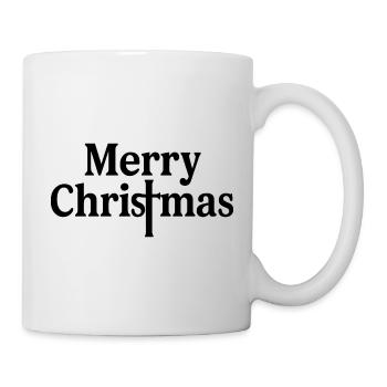 Joyeux Noël Lettrage Typo - Mug blanc - blanc - Droite