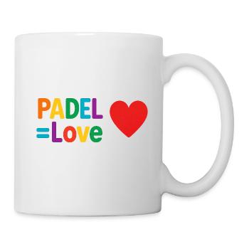 Padel Liebe Herz - Tasse - Weiß - Rechts