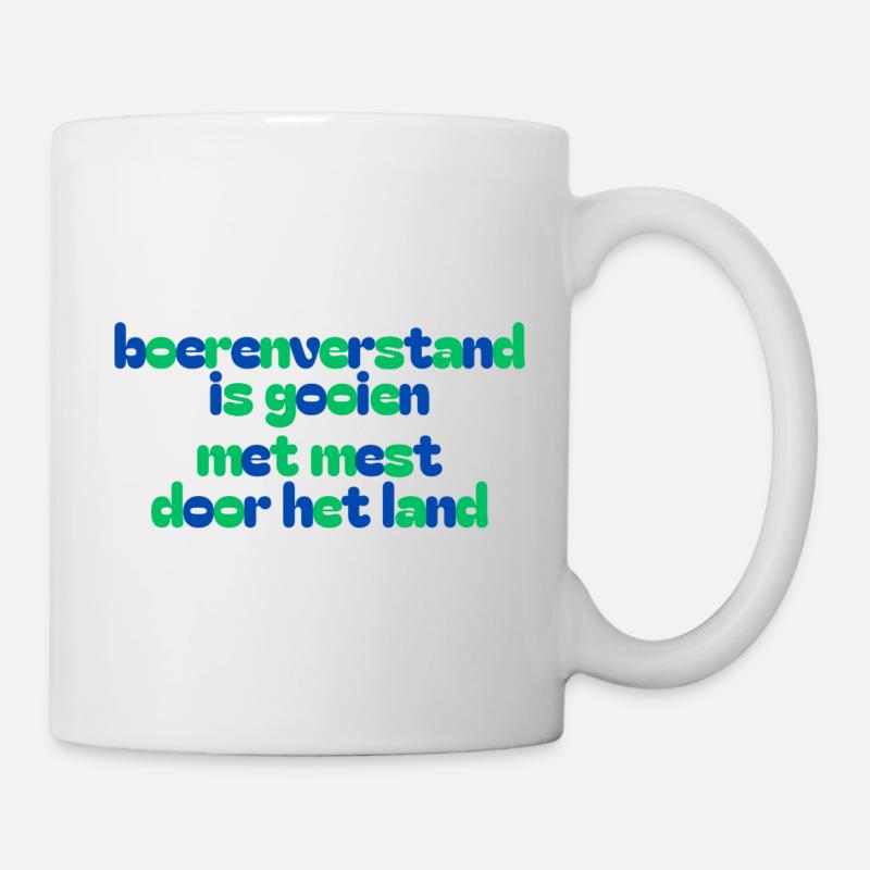 Slogan coloré de l’agriculture - Mug blanc - blanc