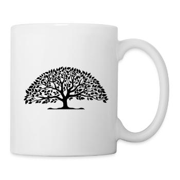Shade Tree – Künstlerischer Baum mit Blättern - Tasse - Weiß - Rechts