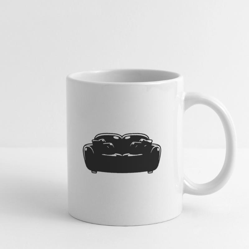 Sofa Couch Silhouette Chill Vektor Tasse