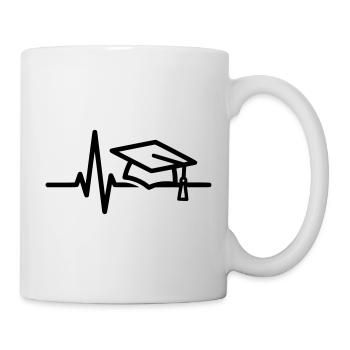 Graduation Heartbeat – Graduation & Student Design - Mug - white - Right