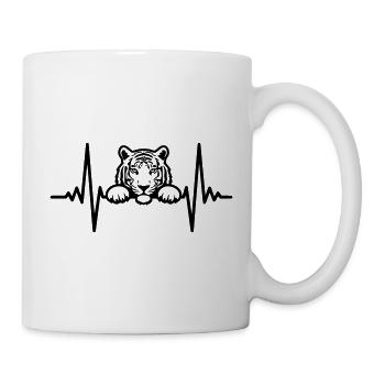 Tiger Heartbeat – Wildcats Lineart Design - Mug - white - Right