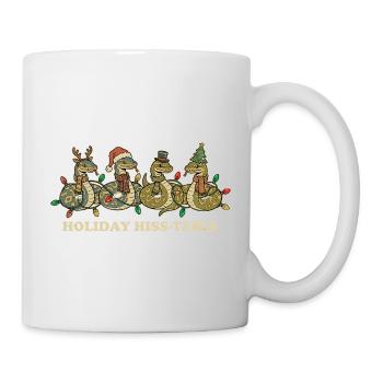 Königspython Weihnachtsbeleuchtung Geschenk - Tasse - Weiß - Rechts