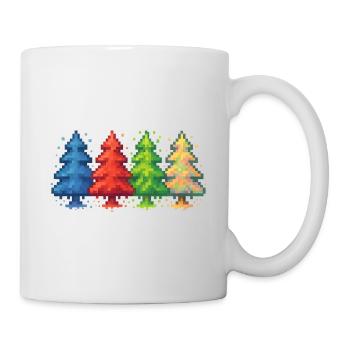 Pixelwald Weihnachtsbaum gaming - Tasse - Weiß - Rechts