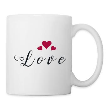 Liebe Herz Leidenschaft Gefühle Liebeserklärung - Tasse - Weiß - Rechts