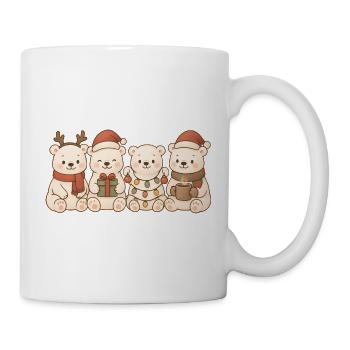Ours polaires pour enfants, garçons et filles, Noël - Mug blanc - blanc - Droite