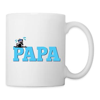 Wintersportler Papa Skifahrer - Tasse - Weiß - Rechts