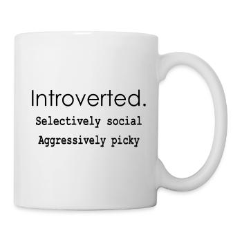 Introverti. Socialement sélectif. Extrêmement difficile. - Mug blanc - blanc - Droite