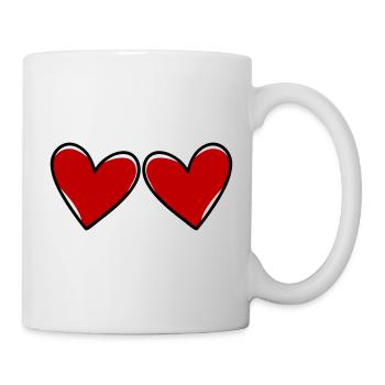 Symbole des cœurs amoureux - Mug blanc - blanc - Droite
