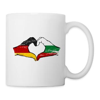 Deutschland Bulgarien Flagge Herz - Tasse - Weiß - Rechts
