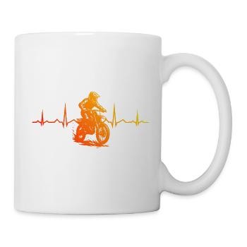 Lustiges Motocross Motiv - Tasse - Weiß - Rechts