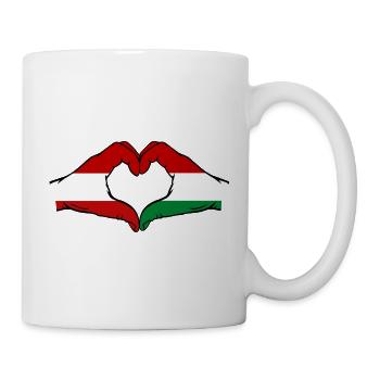 Drapeau Austro-Hongrie Cœur - Mug blanc - blanc - Droite
