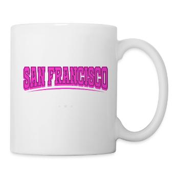 San Francisco Pink Retro California College - Tasse - Weiß - Rechts