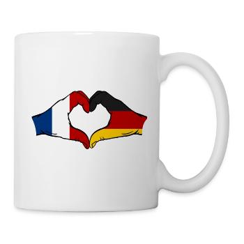 France Germany Football Flag - Mug - white - Right
