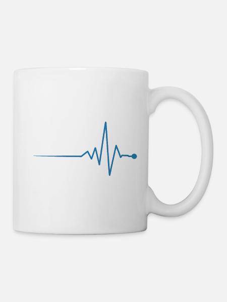 Yacht und Herzschlag - Tasse - Weiß