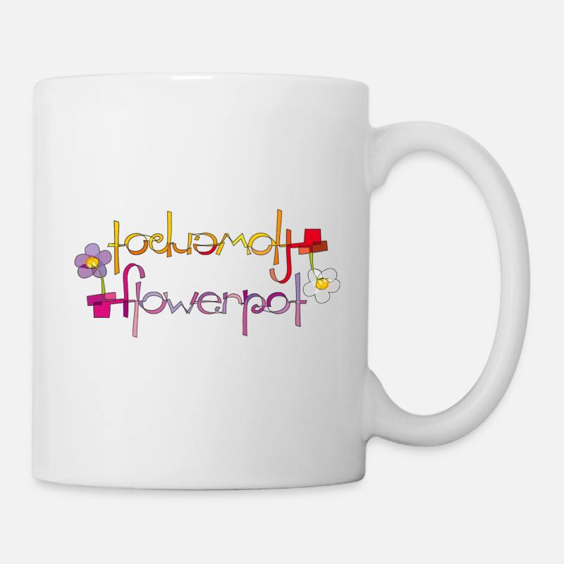 Blumentopf - Tasse - Weiß