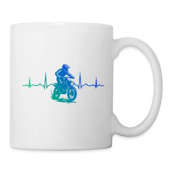 Motocross motif that works immediately - Mug - white - Right