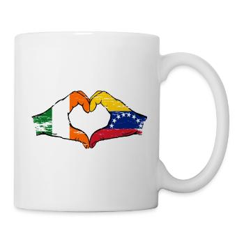 Ireland Venezuela Flags Heart - Mug - white - Right