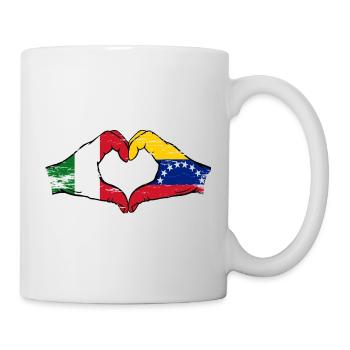 Italie Drapeau du Venezuela cœur utilisé - Mug blanc - blanc - Droite