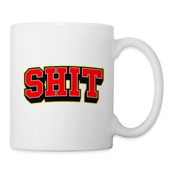 Bold Sports Shit Text Logo - Mug - white - Right