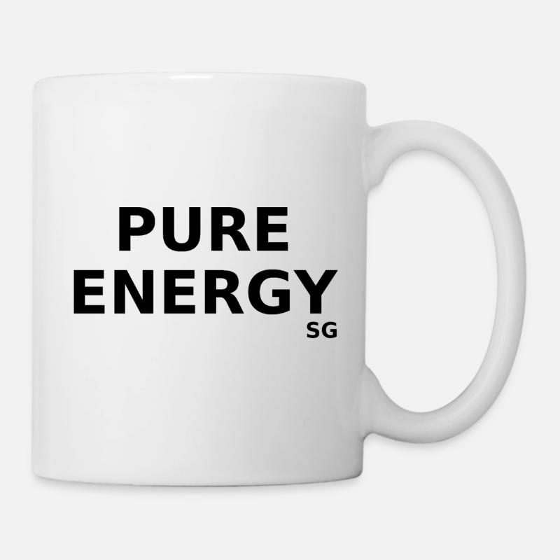 Énergie Pure SG noir et blanc - Mug blanc - blanc