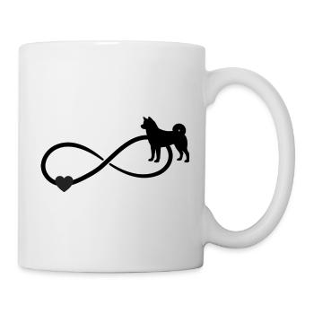 Akita Unendlichkeitszeichen Herz - Tasse - Weiß - Rechts