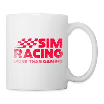 Sim Racing Neon-Kariertes Logo - Tasse - Weiß - Rechts