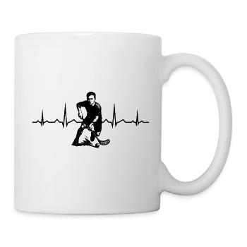 Attention fans de floorball, déclaration simple - Mug blanc - blanc - Droite