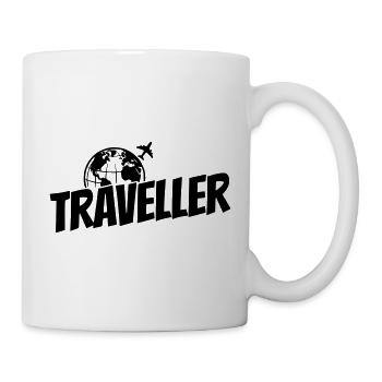 Weltenbummler - Traveller - Reisender - Tasse - Weiß - Rechts