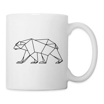 Polar Bär Polygon Eisbär Symbol - Tasse - Weiß - Rechts