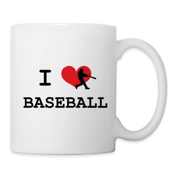 I love baseball - Mug - white - Right