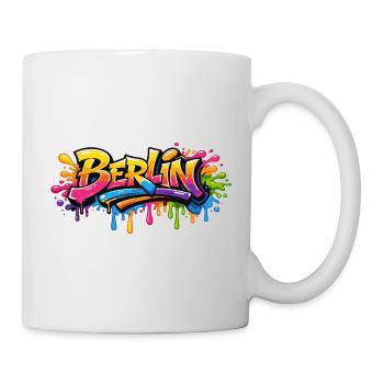 Berlin Graffiti lettering with colorful color effects - Mug - white - Right