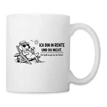 Lustiges Rentner Bild Spruch Dackel - Tasse - Weiß - Rechts