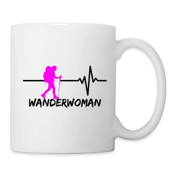 WANDERWOMAN – TRAIL QUEEN! WANDERLUST, WANDERN - Tasse - Weiß - Rechts