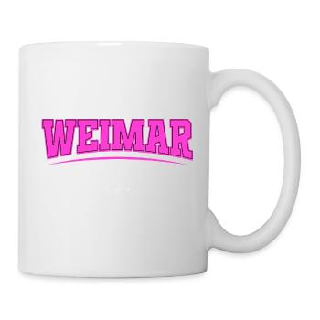 Weimar Germany Pink Retro Logo - Mug - white - Right
