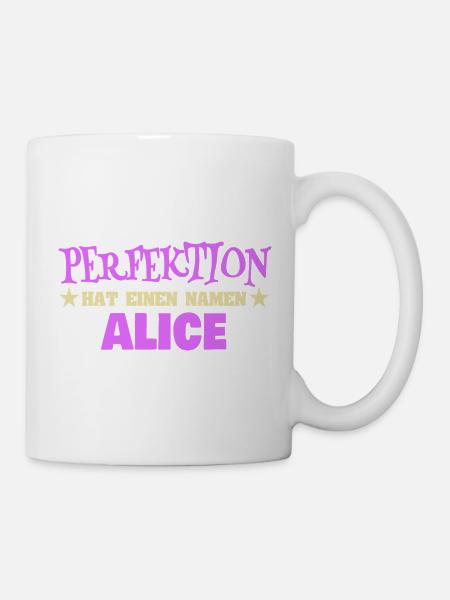 Vorname Alice - Tasse - Weiß