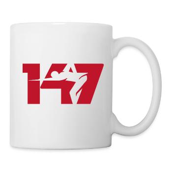 147 Snooker Icon (Red) - Mug - white - Right