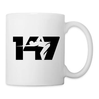 147 Snooker Icon (Black) - Mug - white - Right
